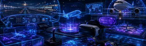 Aviation training simulations with AR/VR